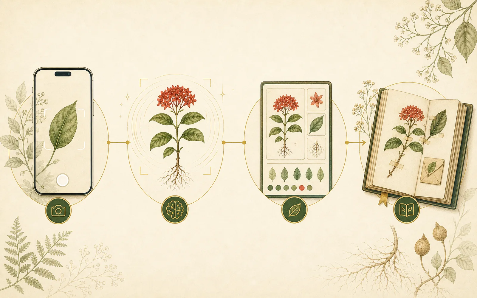 Point your camera, identify the plant, and save it to your herbarium
